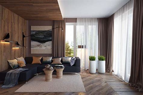 4 Cozy Living Rooms With Wooden Interior Design