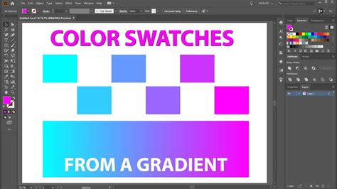 How To Create Custom Color Swatches From A Gradient Adobe Illustrator