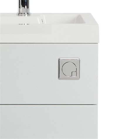 Milano Lurus White Modern Square Toilet And Basin Combination Unit 500mm X 890mm