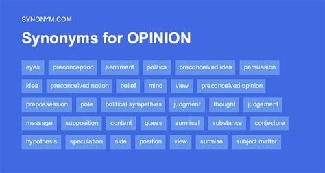 Opinions Synonym And Antonym