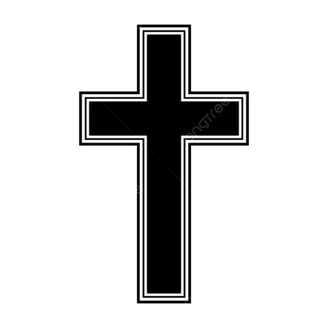 Zwarte Illustratie Christelijk Religieus Symbool Kruis Kruis Zwart Kruis Illustratie