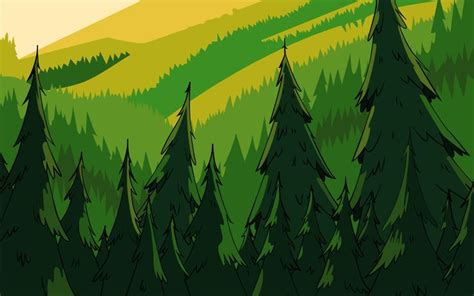 Animated Forest On Behance Forest Cartoon Animation Graphic Projects