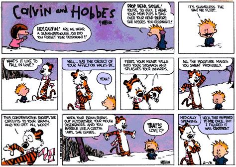 Calvin And Hobbes Feb 16 1986 Thats Love I Figured It Was Cooties