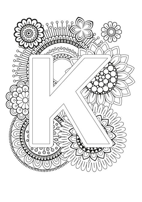 Mindfulness Coloring Page Alphabet Name Coloring Pages Coloring