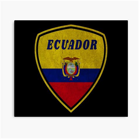 Ecuador Coat Of Arms Vintage T South America Canvas Print By