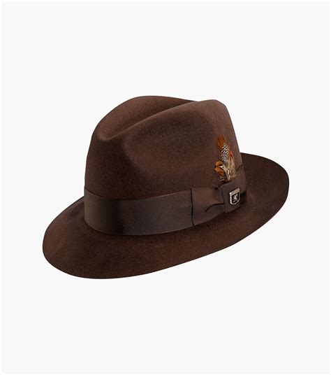 August Fedora Wool Felt Pinch Front Hat Mens Hats