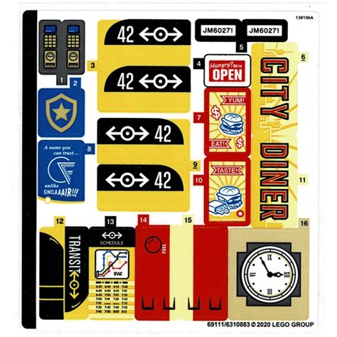 Lego Sticker Sheet For Set Comes In Brick Owl Lego