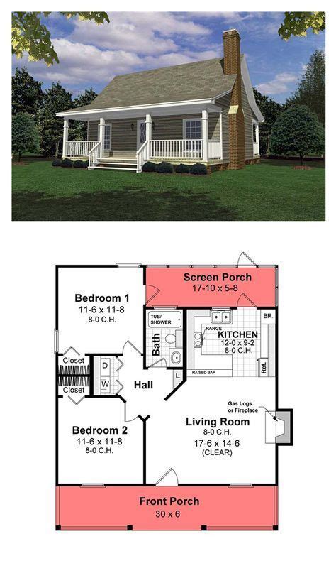 Cottage Style Cool House Plan Id Chp 26434 Total Living Area 800 Sq