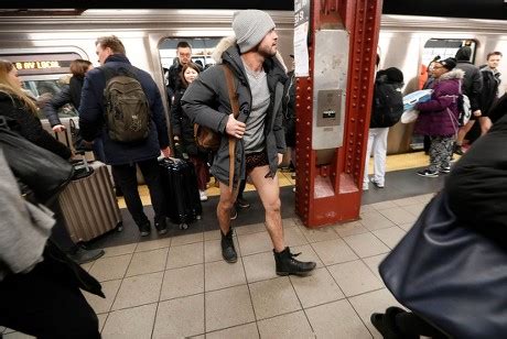 Pantless Man Leaves E Train Lexington Editorial Stock Photo Stock