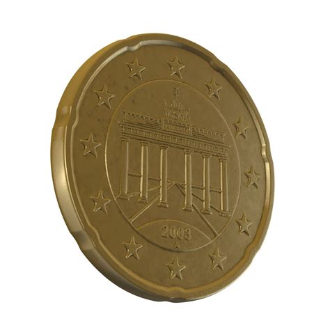 German Euro Coin 20 Cent 3d 모델 3d 모델 19 3ds Obj Max C4d Ma Free3d