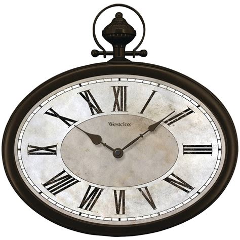 Westclox 32926 16 Oval Pocket Watch Wall Clock