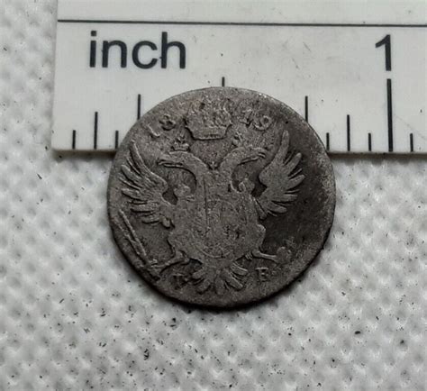 Rare Poland 5 Groszy 1819 Ib Poland Under Russian Rule Silver Coin
