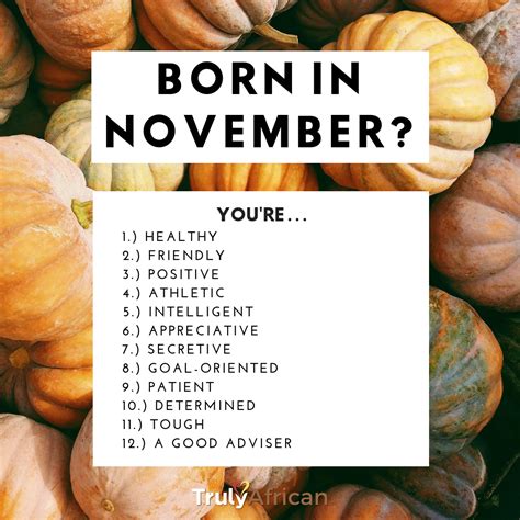 November Facts | November born, November baby, Birth month meanings