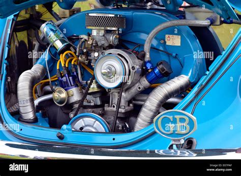 The Beautifully Customised Engine Of A Classic Volkswagen Beetle
