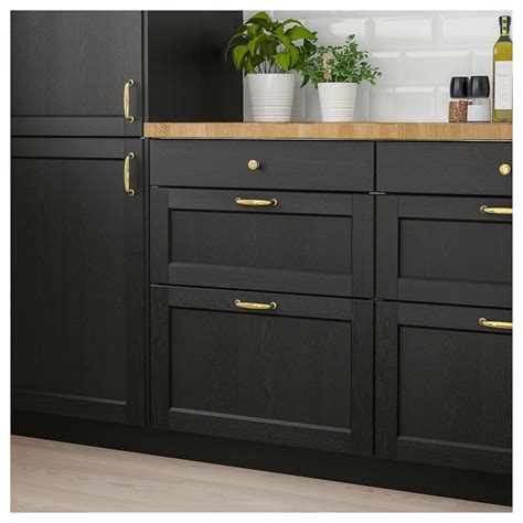 Ikea Lerhyttan Drawer Front Black Stained Kitchenfurnitures New