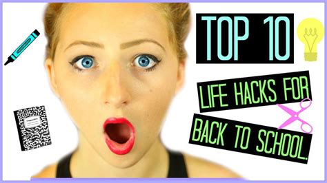 Top 10 Life Hacks For Back To School 2015 Youtube