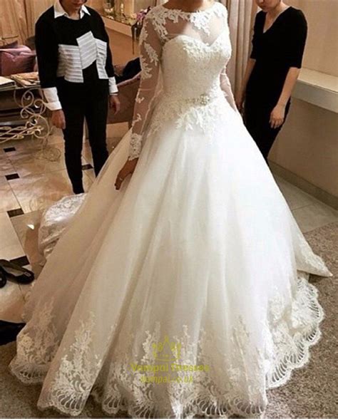 Wedding Dresses Wedding Gowns Bridal Gowns Long Sleeve Ivory Lace