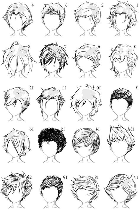 this is anime hairstyles male tutorial references