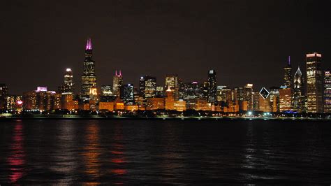 15 Stunning Chicago Skyline Night Wallpaper Wallpaper Box