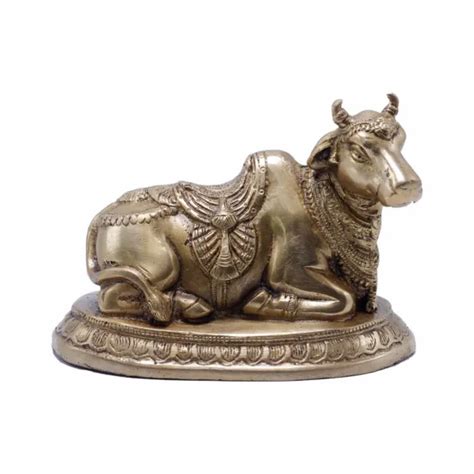 Statue Nandi Brass Lord Shiva Holy Cow Religious Brass Temple Home Decor 45 4879 Picclick