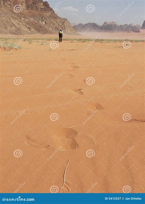 Walking In Desert Stock Image Image Of Sand Incurtion 5412537