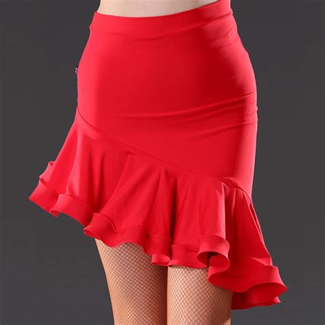 2021 Latin Dance Skirt Women Costume Lady Latin Dance Skirt Samba Tango Irregular Dresses For