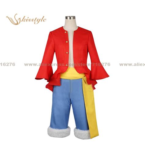 Kisstyle Fashion One Piece Monkey D Luffy Uniform Cos Clothing Cosplay