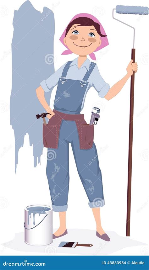 Painting A House Stock Vector Illustration Of Handy 43833954