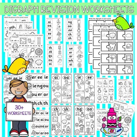 Mash Class Level Digraph Revision Worksheets