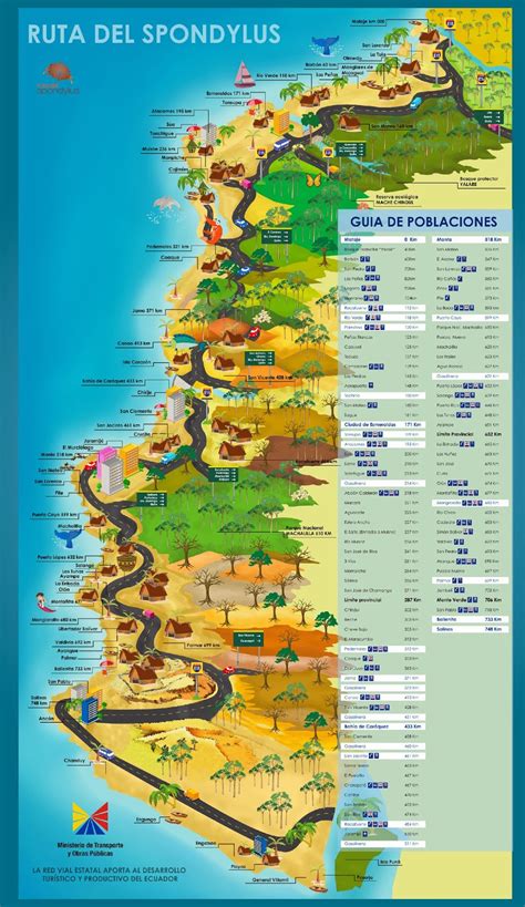 Mapa TurÍstico Del Ecuador Turismo En El Ecuador