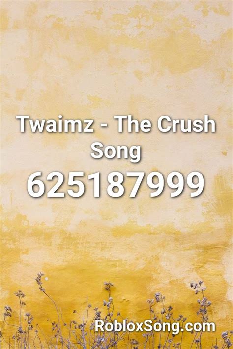 Find roblox id for track mexican music and also many other song ids. Twaimz - The Crush Song Roblox ID - Roblox Music Codes in ...