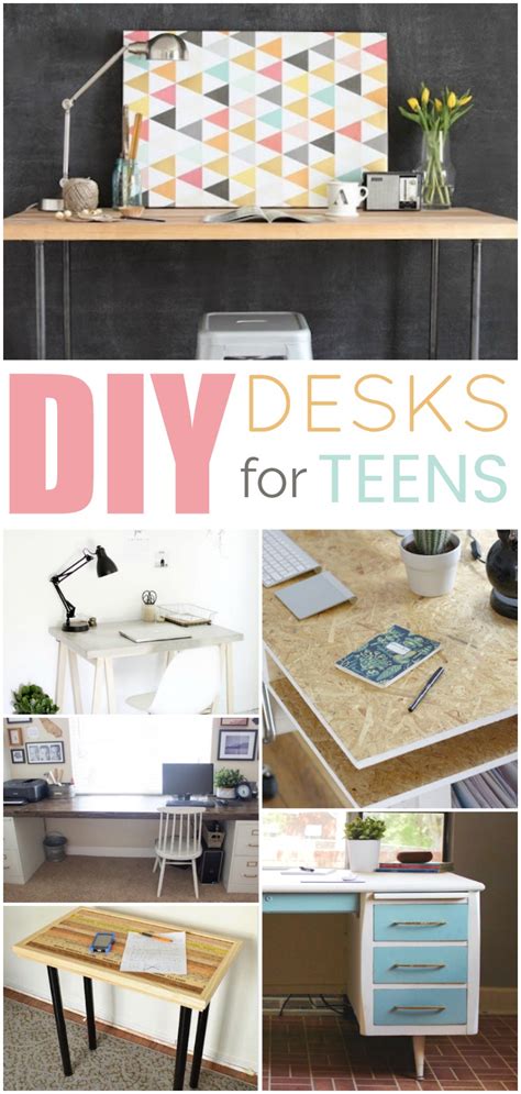 Here is what you'll need to recreate your very i loooove how this diy hairpin leg desk turned out and especially loved that this door belonged to my we love this idea for a desk for under my daughter's loft bed, but the old door i have is 80″. DIY Desk Ideas For Teens - A Little Craft In Your Day
