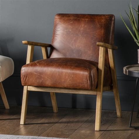 Get set for leather chair at argos. Neyland Armchair Vintage Brown Leather | Brown Leather ...