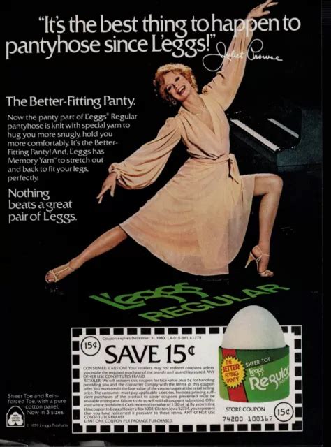 1979 JULIET PROWSE Dancing Photo L Eggs Sheer Pantyhose Retro Print Ad