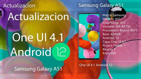 Actualización Oficial One Ui 41 Android 12 Samsung Galaxy A51 Youtube
