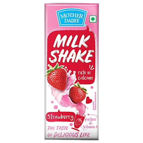 Buy Mother Dairy Milk Shake Strawberry 180 Ml Carton Online At Best