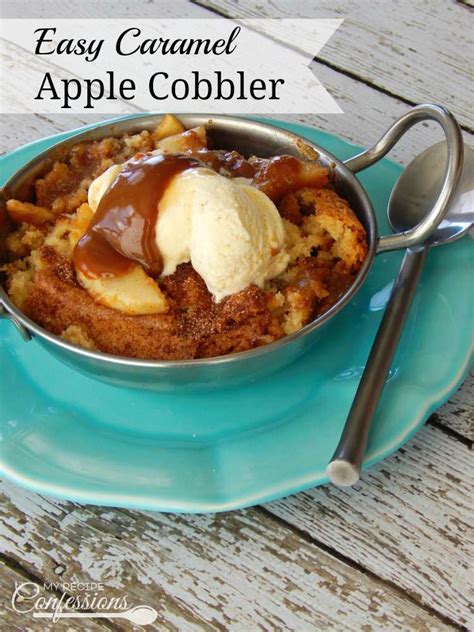 Rate this recipe this can also be made with sliced peaches instead of apples, so use whichever fruit is in season. Easy Caramel Apple Cobbler - My Recipe Confessions