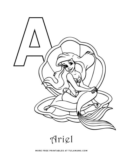 Free Printable Disney Alphabet Coloring Pages Disney Alphabet