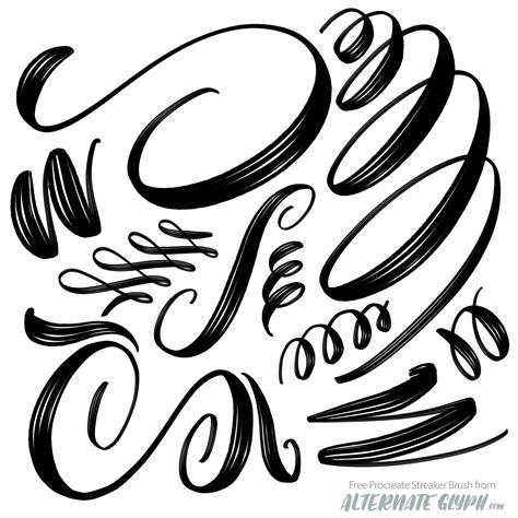 Streakes brushes - Free Brushes for Procreate in 2020 | Procreate calligraphy, Free brush, Procreate