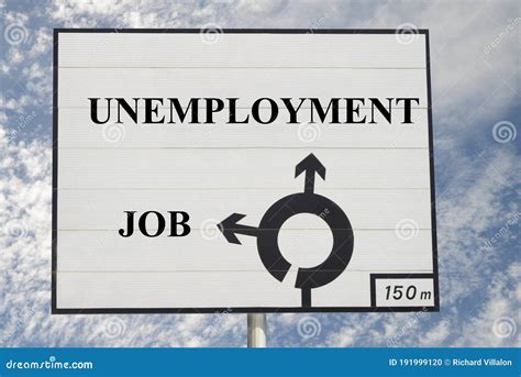 Job Or Employment Concept With A Road Sign Stock Illustration