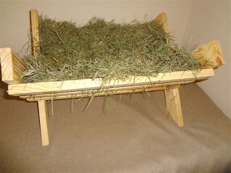 Natural Wood Manger Crib Bed For Baby Jesus Christmas Scene Or