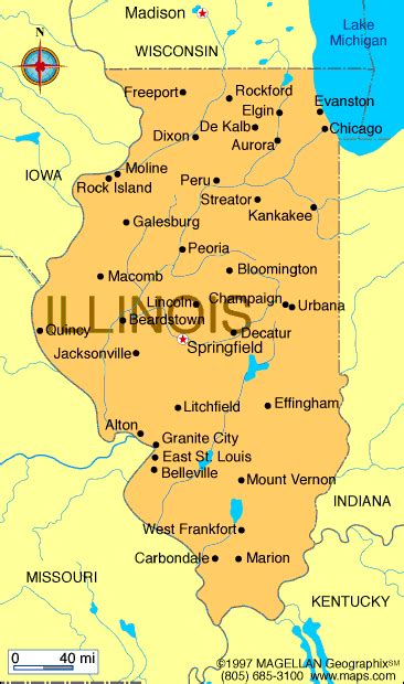 Map Of Illinois And Indiana