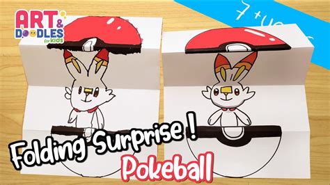 How To Draw Scorbunny Step By Step Folding Surprise Youtube