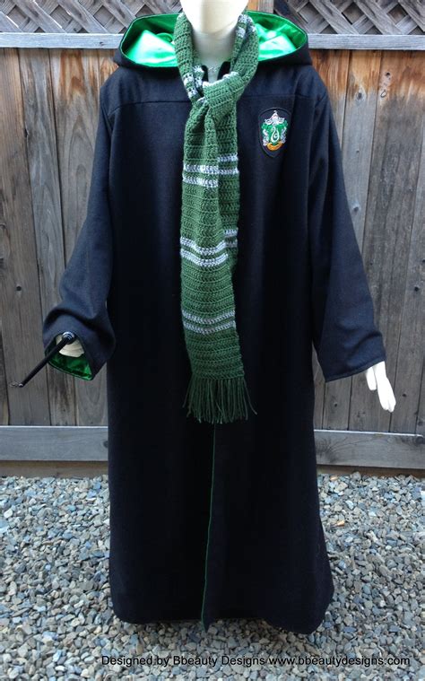 Harry Potter Wool And Satin Slytherin Robe And Scarf Bbeauty Shop