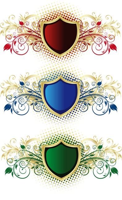 Vector Floral Shield Vector For Free Download Freeimages
