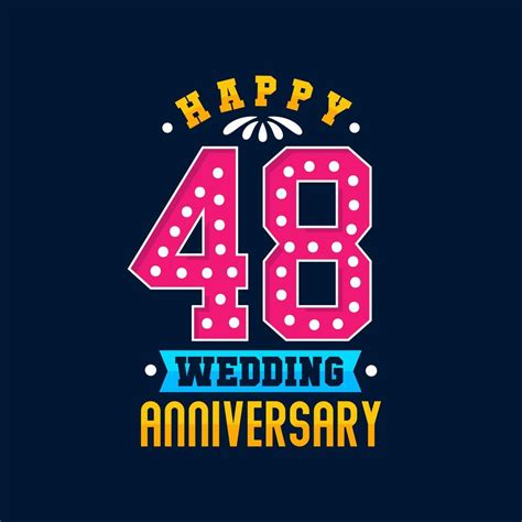 Feliz Celebración Del 48 Aniversario De Bodas 9723584 Vector En Vecteezy