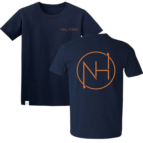 Niall Horan Navy Monogram Tour One Direction Shirts One Direction