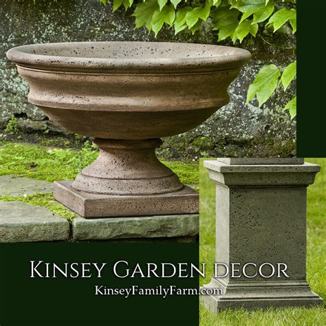 Newberry Urn Outdoor Planter On Pedestal Kinsey Garden Decor