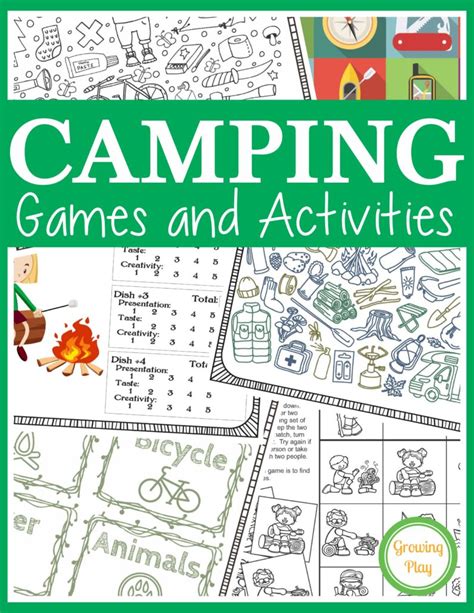 Camping Charades Game For Kids Free Printable Growing Play