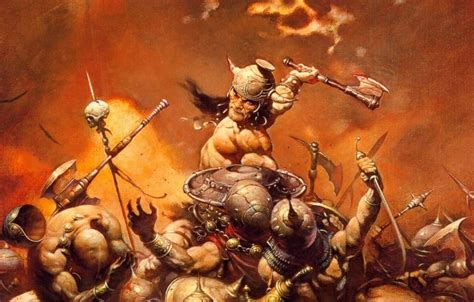 Wallpaper Battle Battle Conan Conan The Barbarian Frank Frazetta
